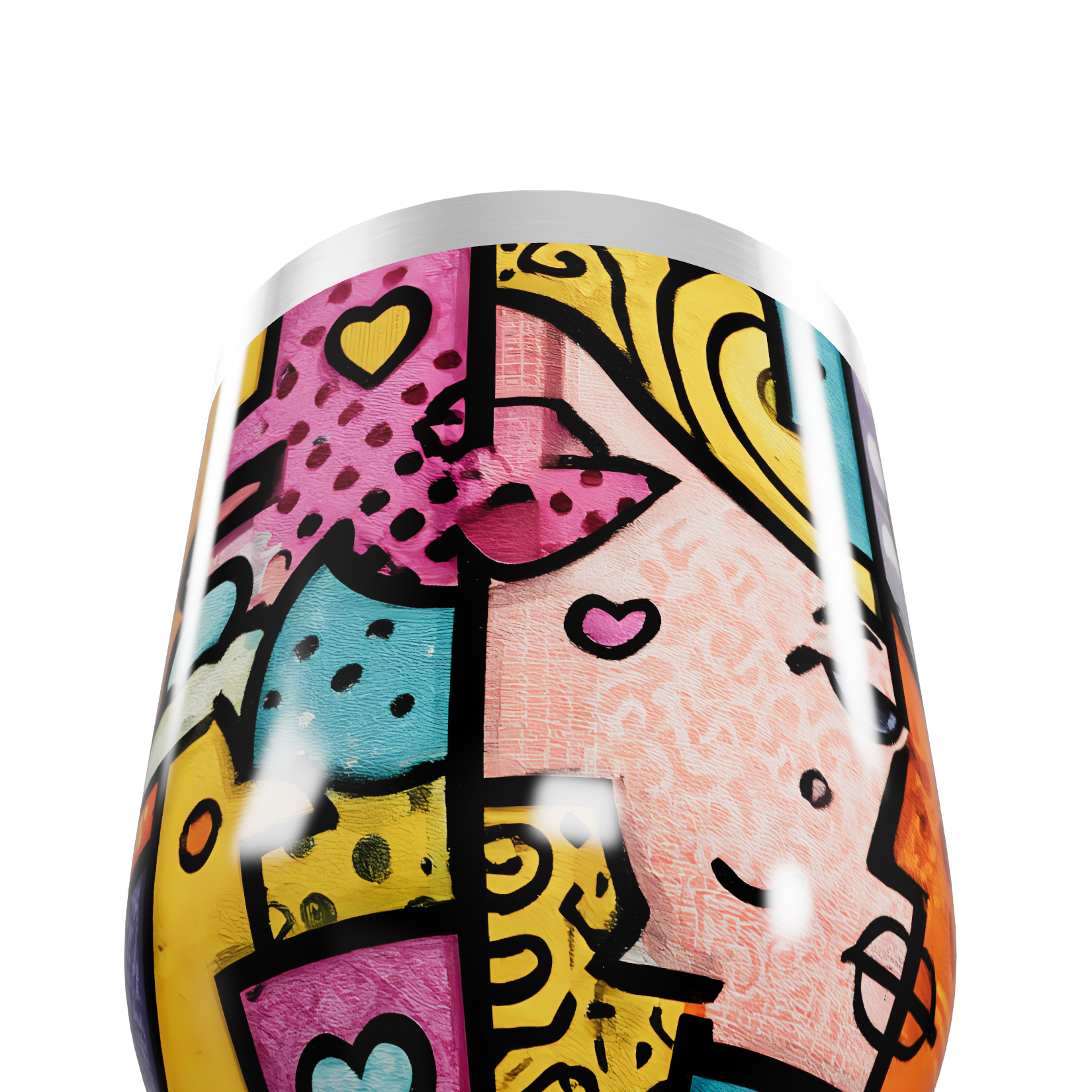 Copo Térmico Slim - Estampa Pop Art Colorida