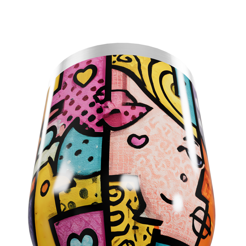 Copo Térmico Slim - Estampa Pop Art Colorida