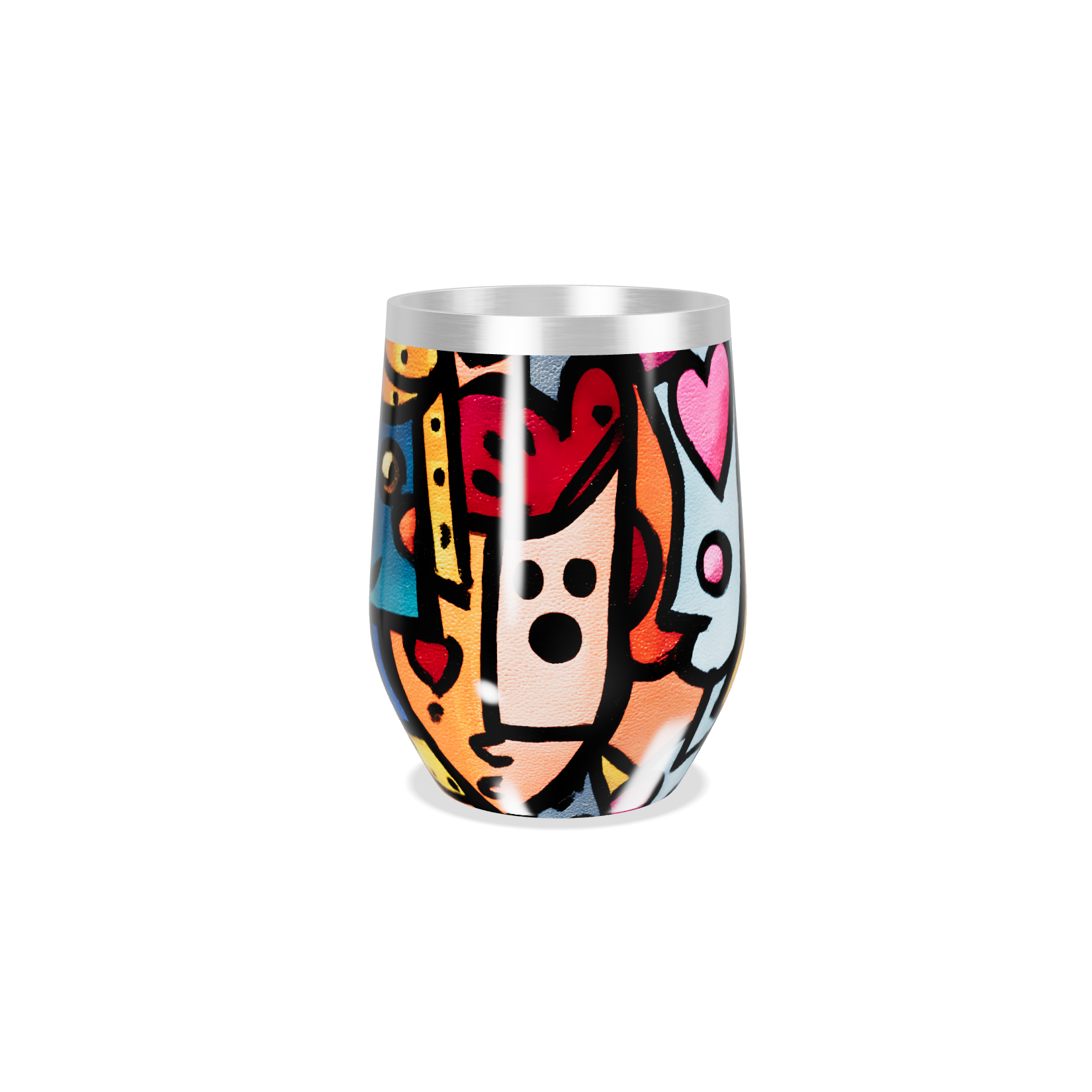 Copo Térmico Slim - Estampa Colorida Abstrata