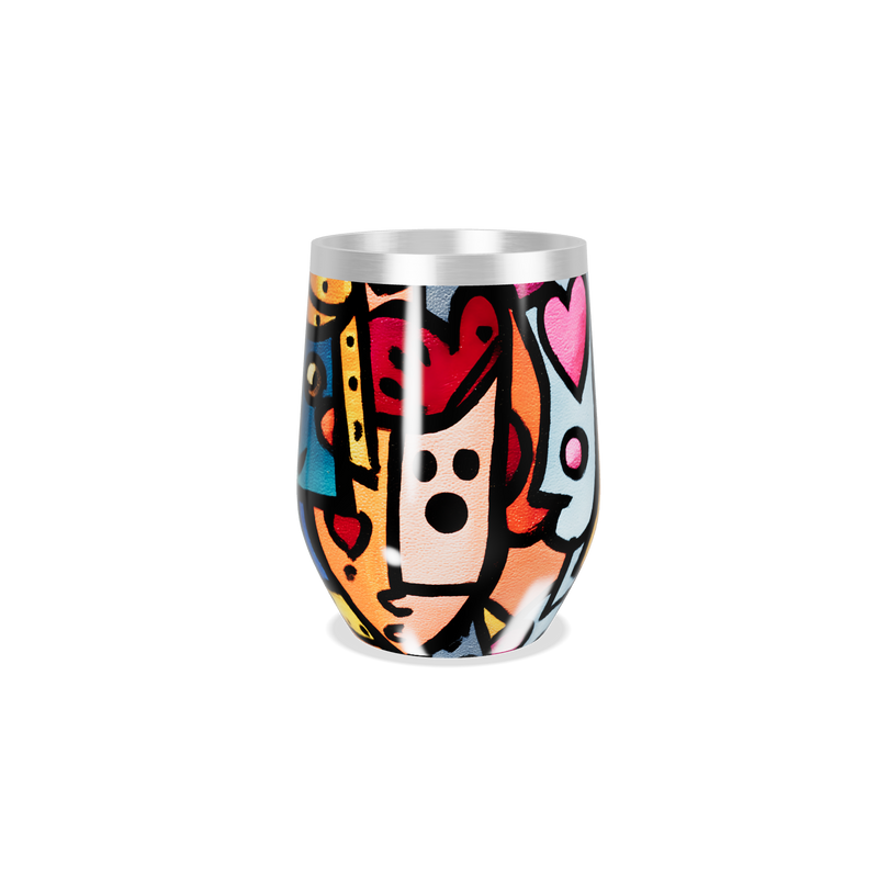 Copo Térmico Slim - Estampa Colorida Abstrata