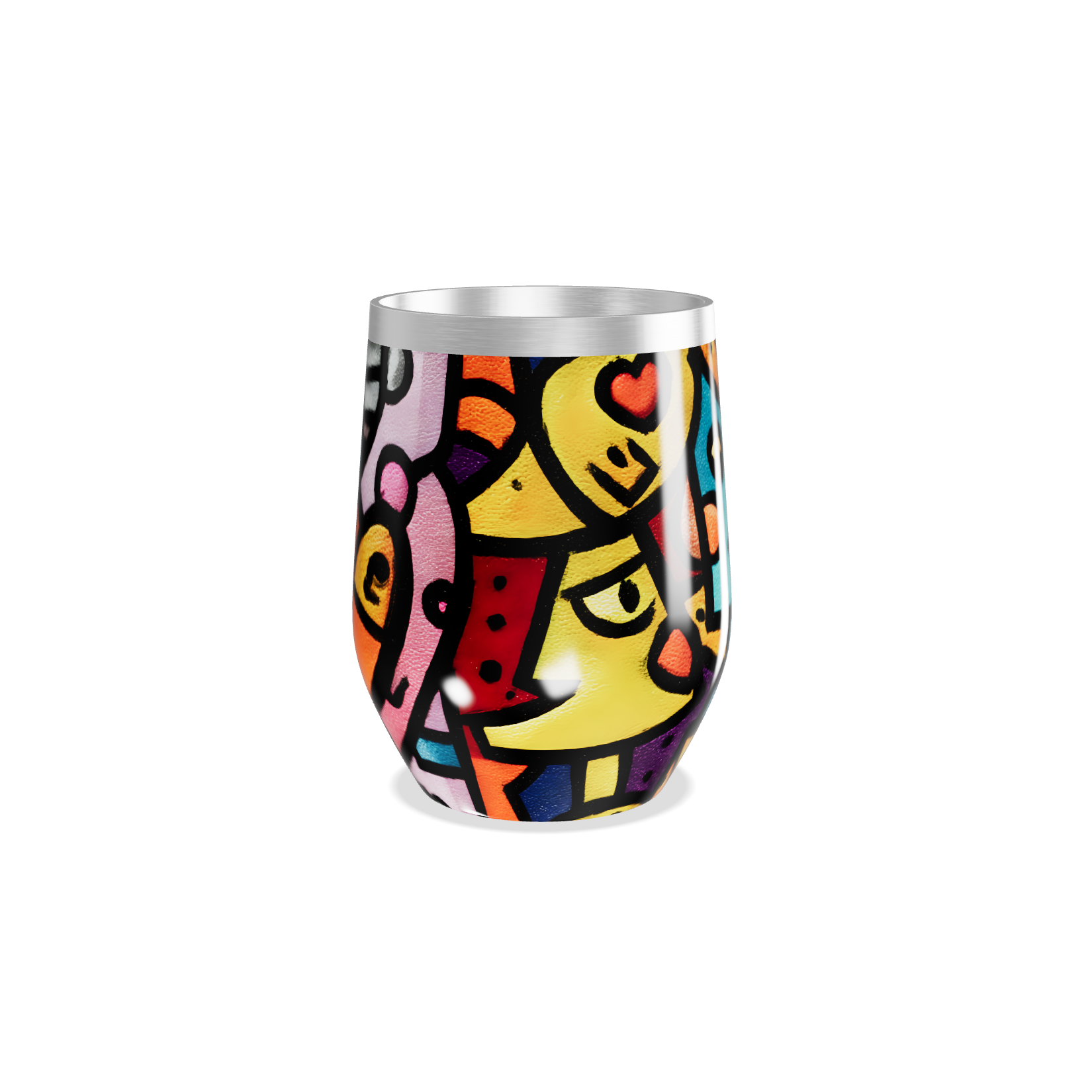 Copo Térmico Slim - Estampa Colorida Abstrata