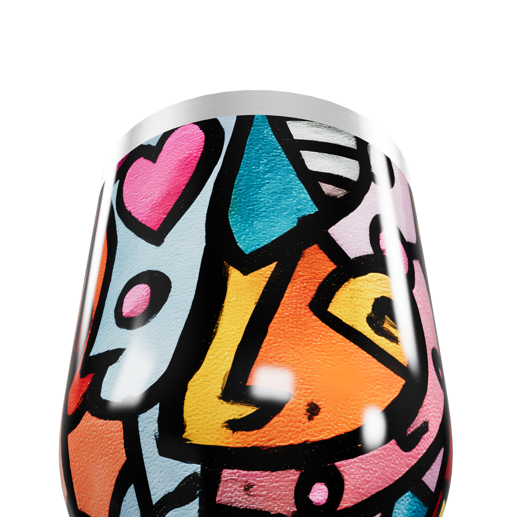 Copo Térmico Slim - Estampa Colorida Abstrata