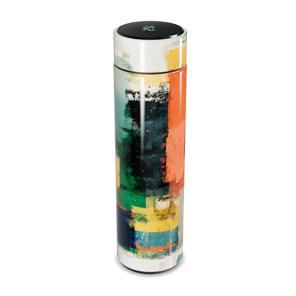 Garrafa Térmica Touch - Estampa Abstrata Colorida