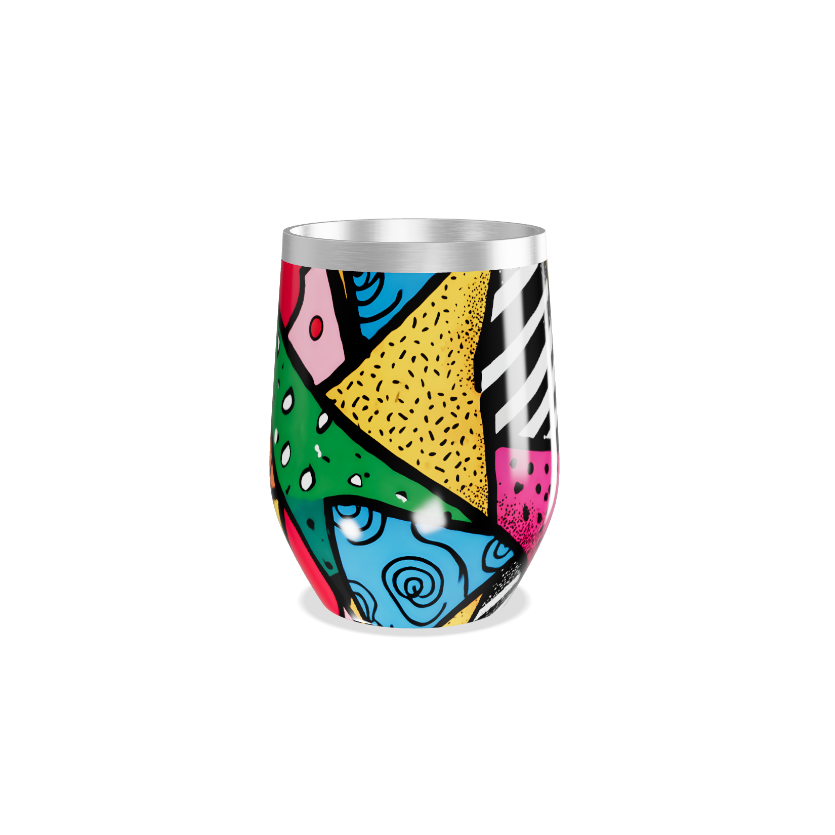 Copo Térmico Slim - Estampa Colorida Abstrata