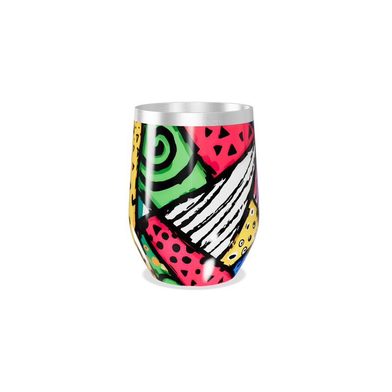 Copo Térmico Slim - Estampa Colorida Abstrata