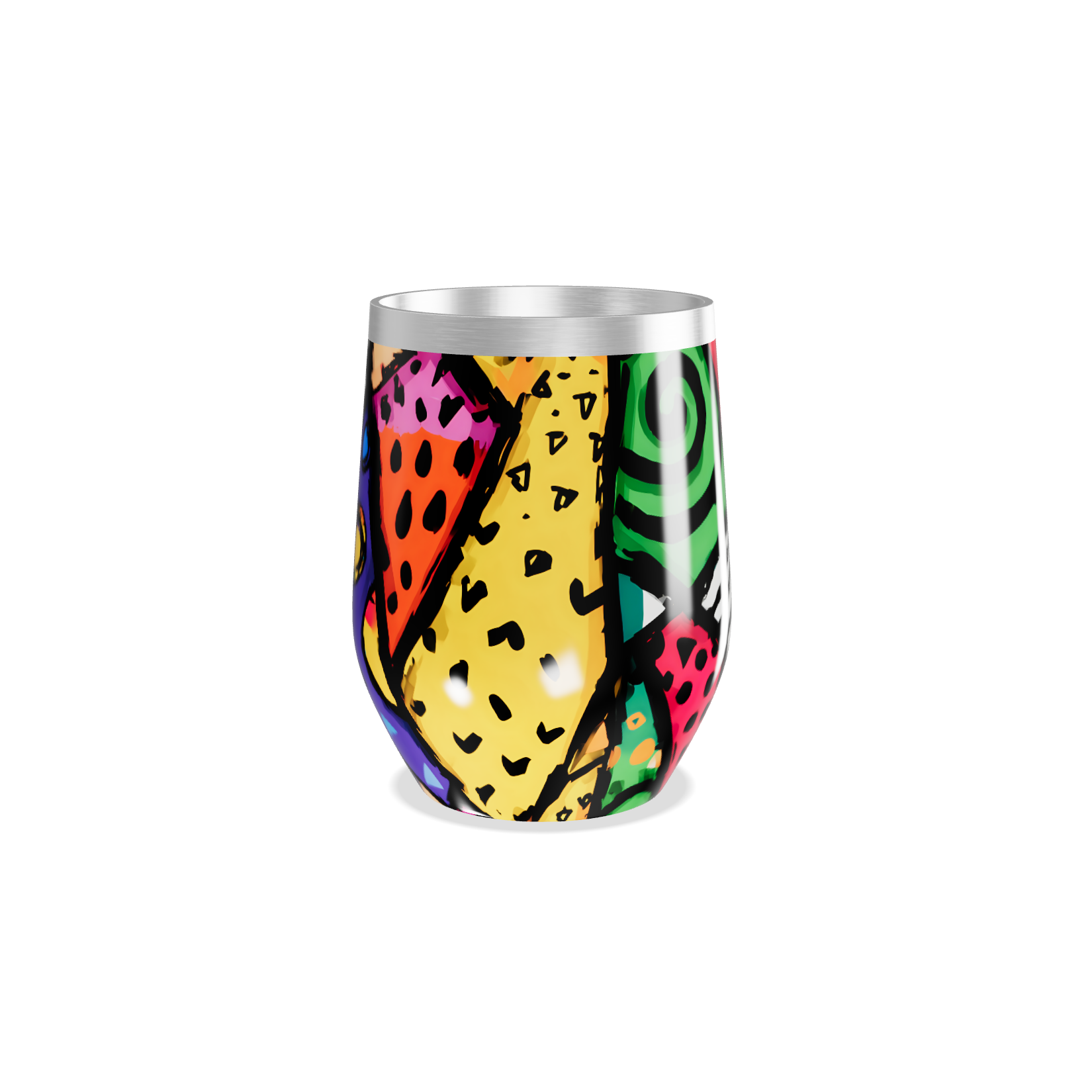 Copo Térmico Slim - Estampa Colorida Abstrata