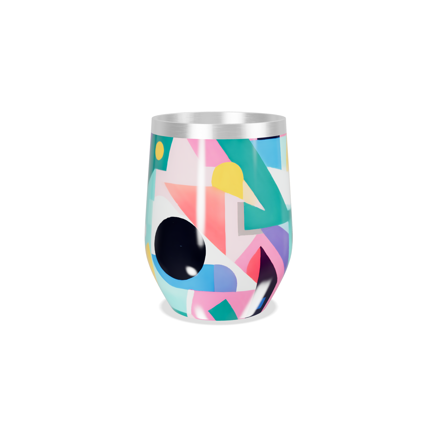 Copo Térmico Slim - Colorido Abstrato Inox