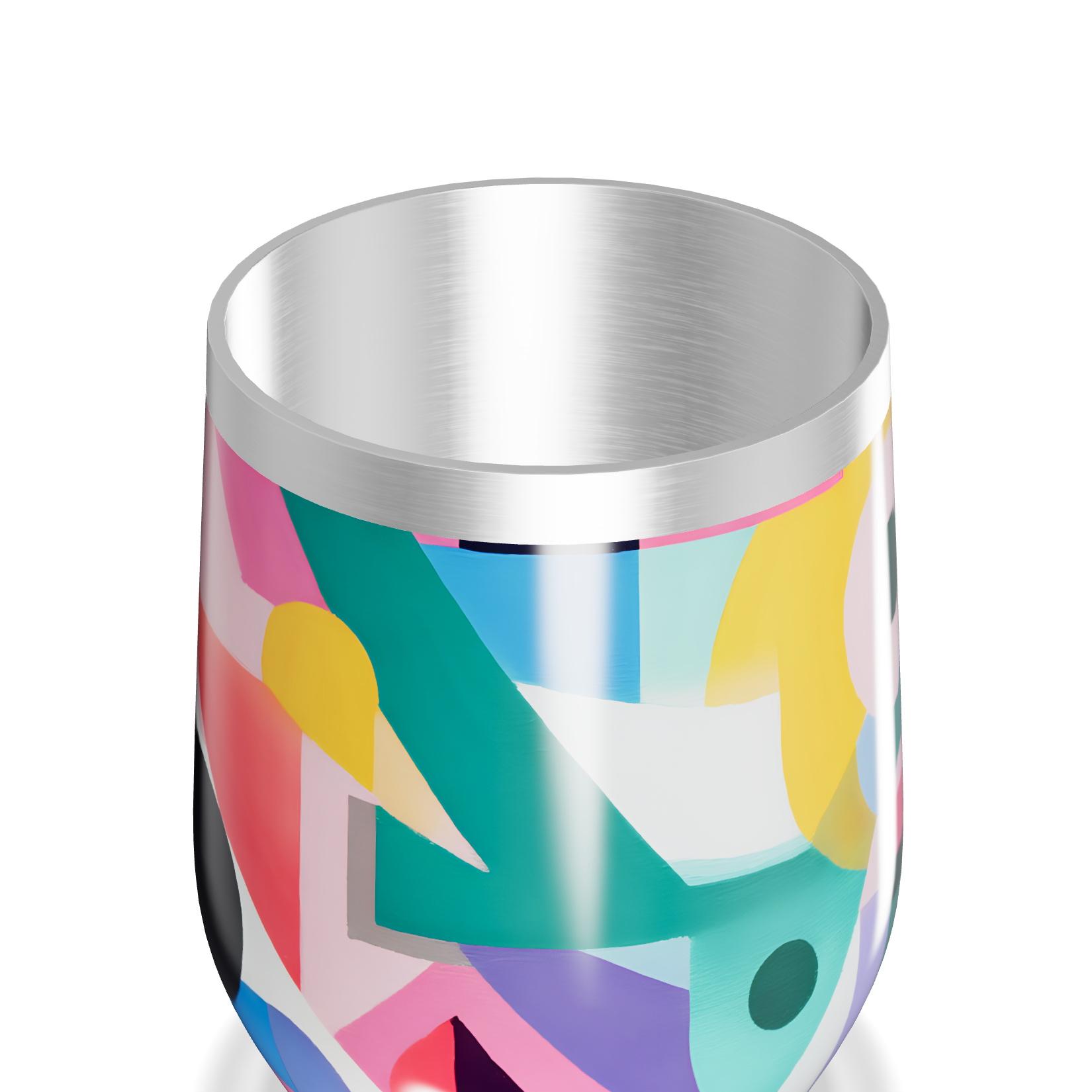 Copo Térmico Slim - Colorido Abstrato Inox