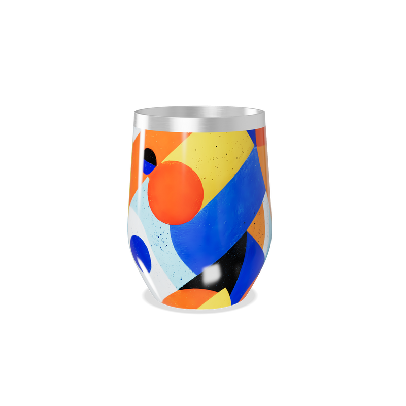 Copo Térmico Slim - Estampa Geométrica Colorida