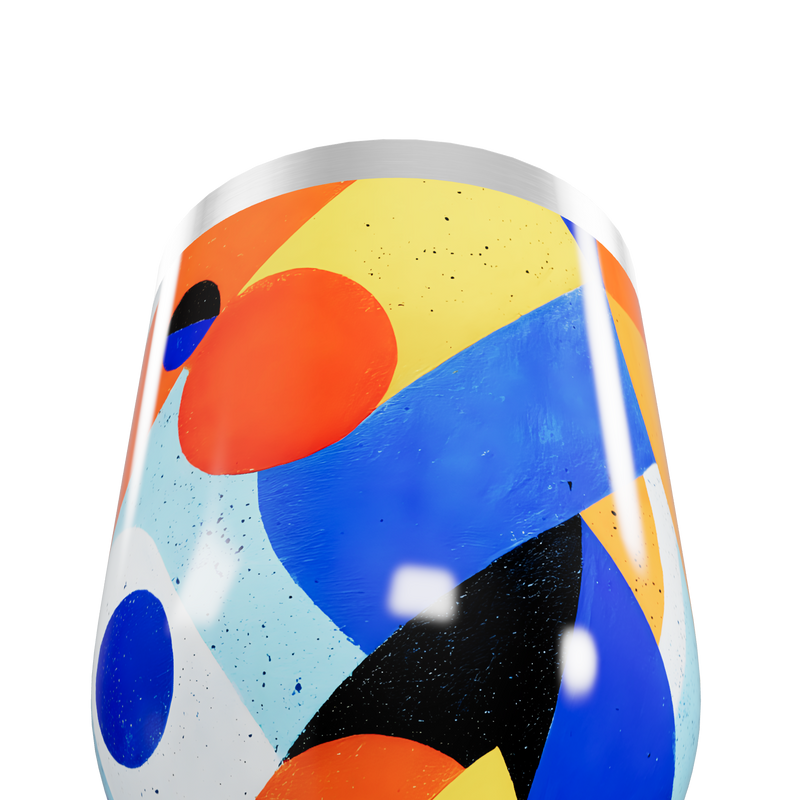 Copo Térmico Slim - Estampa Geométrica Colorida