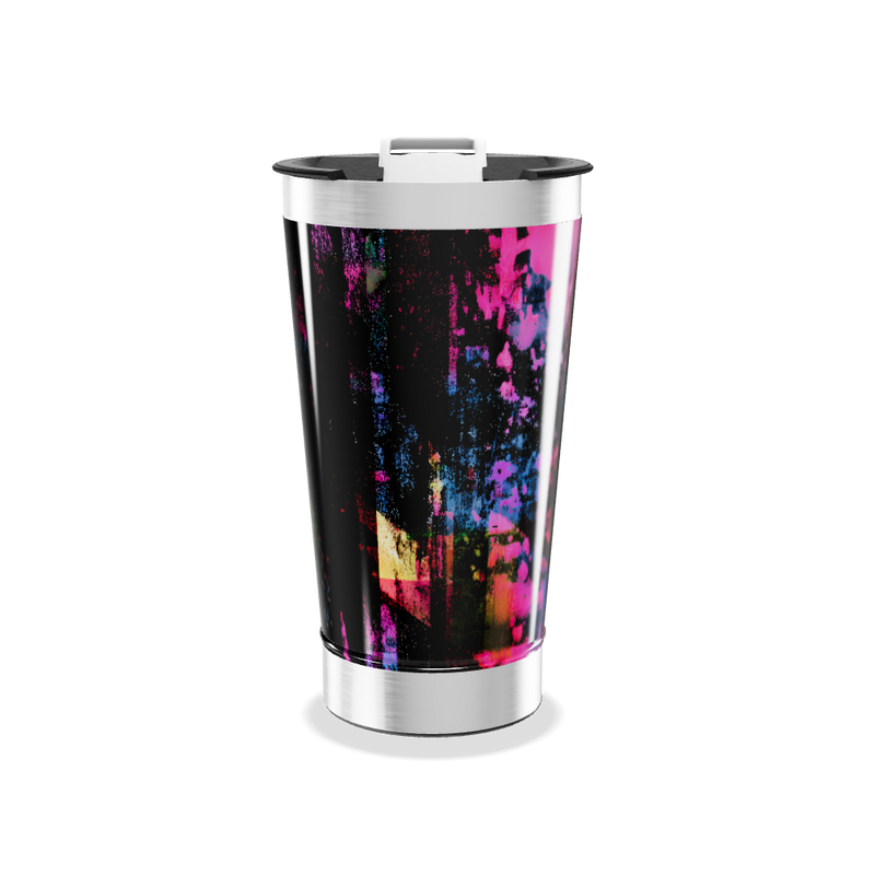Copo Térmico - Preto Estampa Colorida