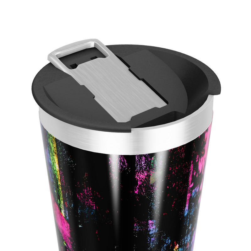Copo Térmico - Preto Estampa Colorida