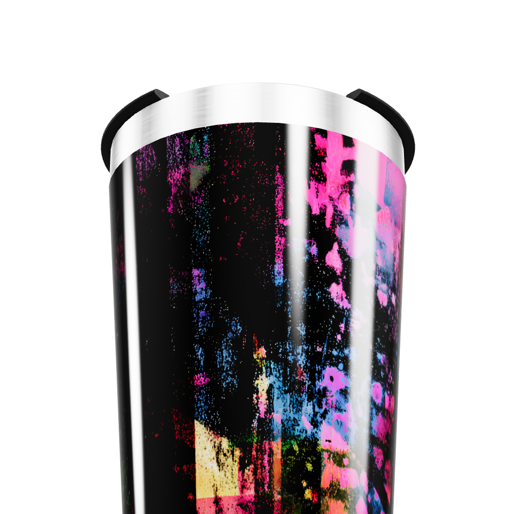 Copo Térmico - Preto Estampa Colorida