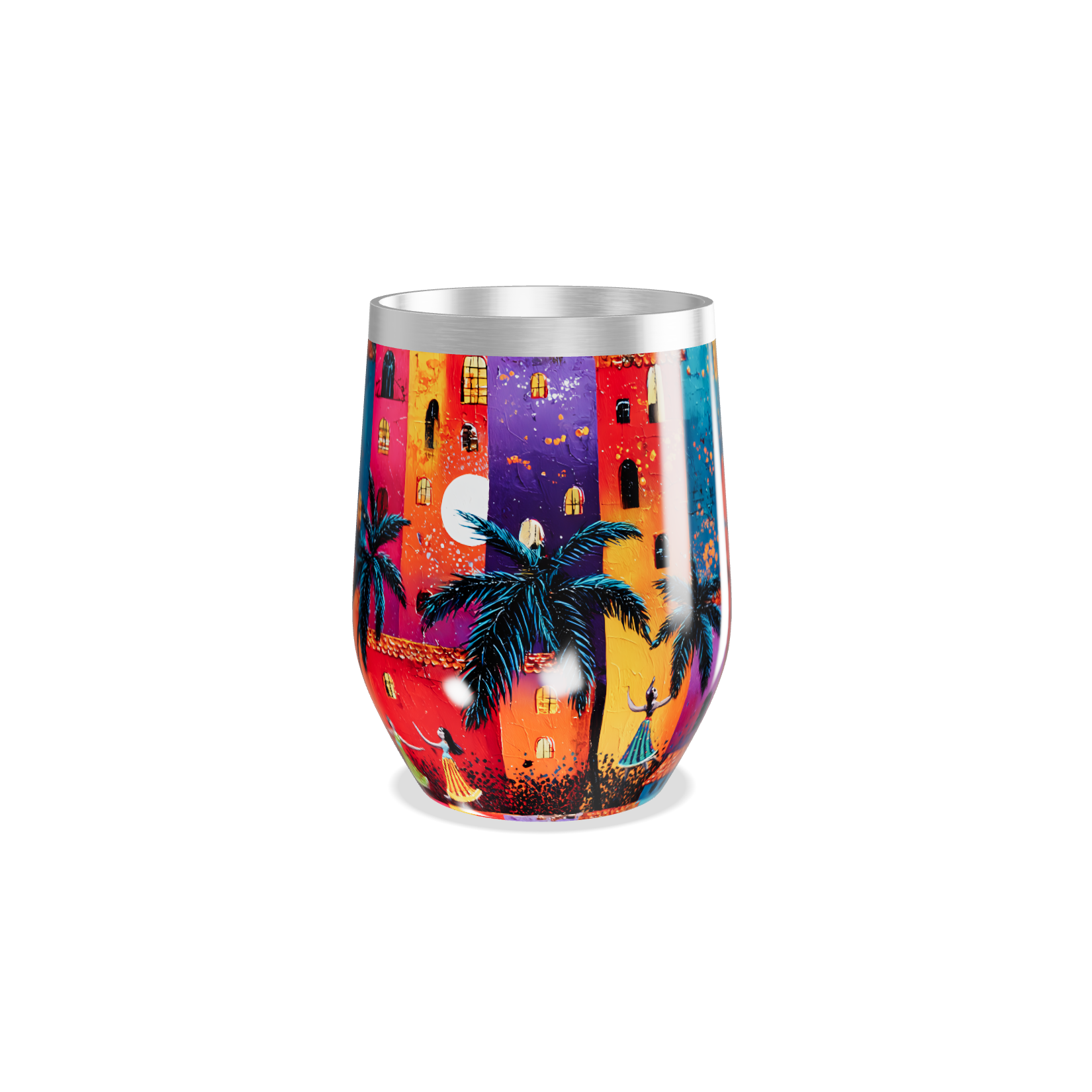 Copo Térmico Slim - Colorido com Estampa Alegre