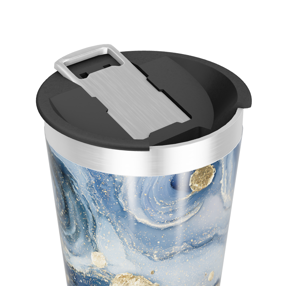 Copo Térmico - Azul Mármore Luxo