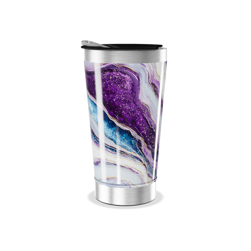 Copo Térmico - Mármore Roxo Aço Inox