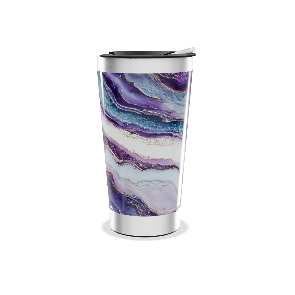Copo Térmico - Mármore Roxo Aço Inox
