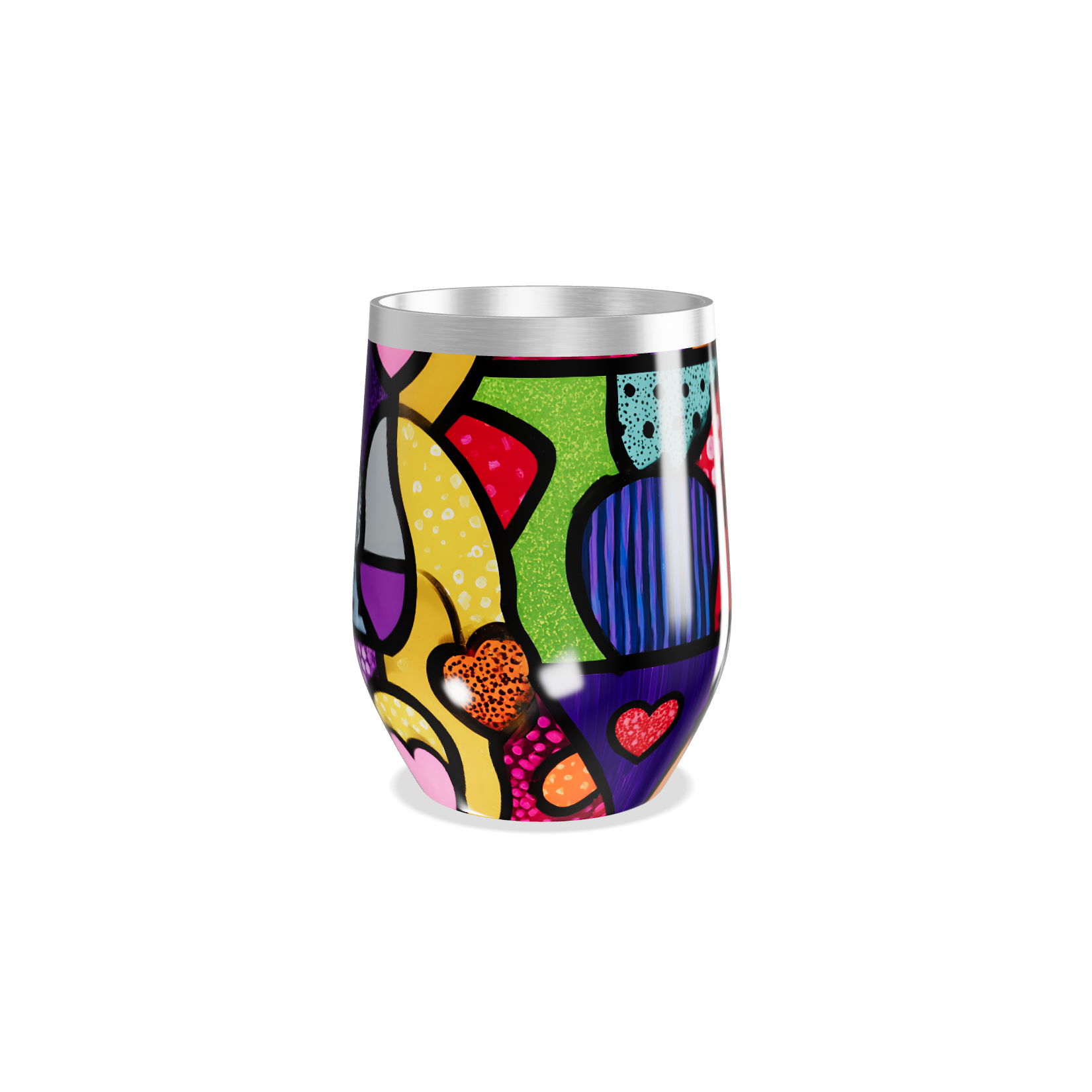 Copo Térmico Slim - Estampa Colorida Abstrata