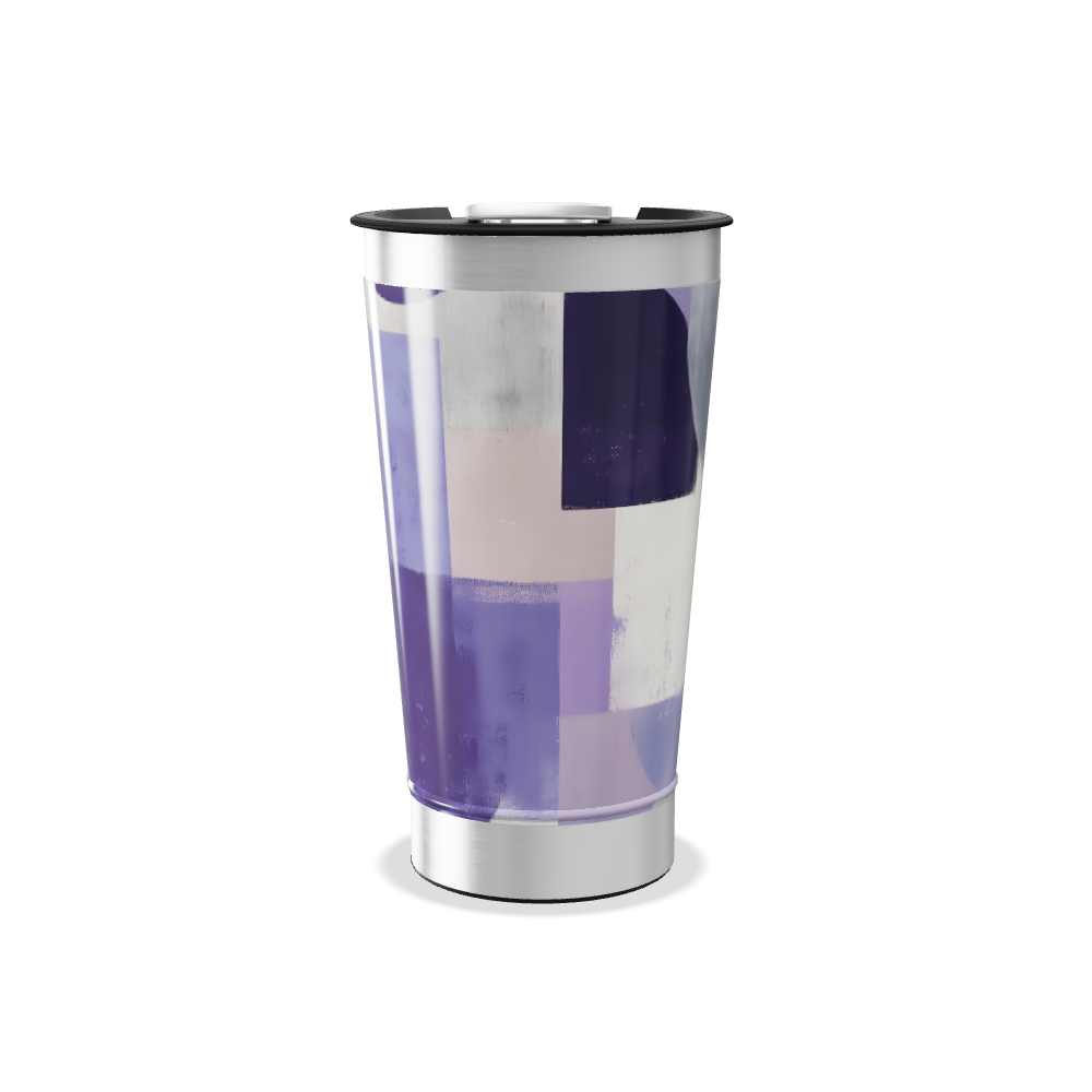 Copo Térmico - Estampa Abstrata Roxa