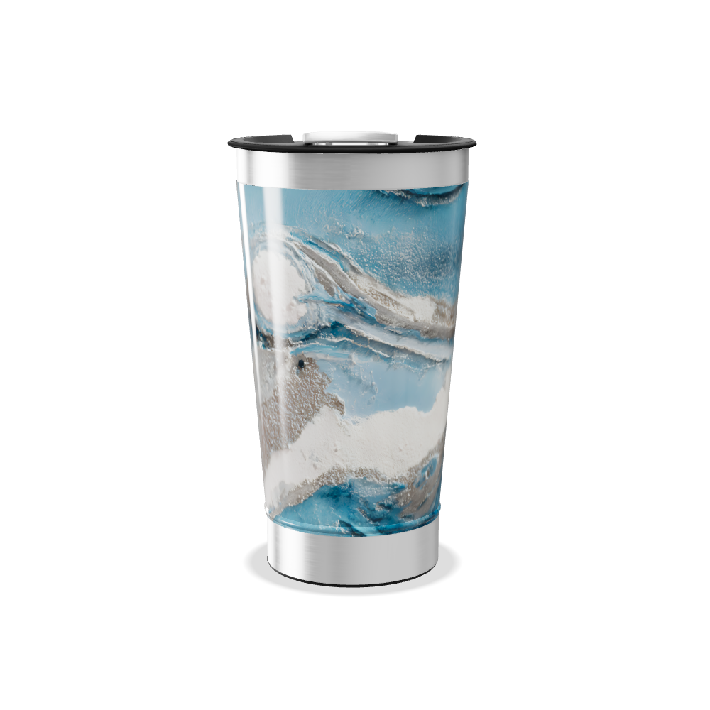 Copo Térmico - Azul Marmorizado Inox