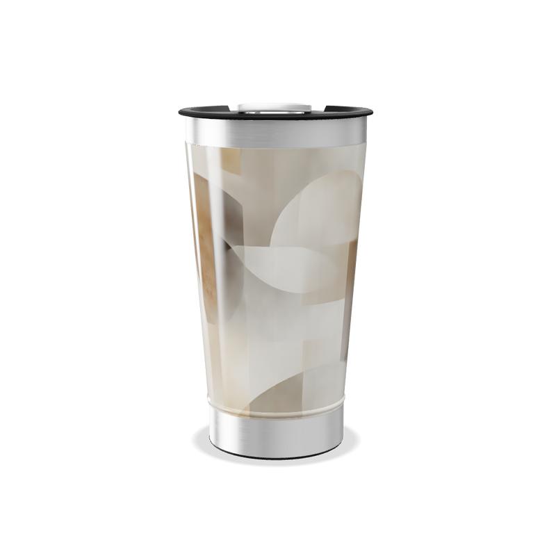 Copo Térmico - Geométrico Bege Aço Inox