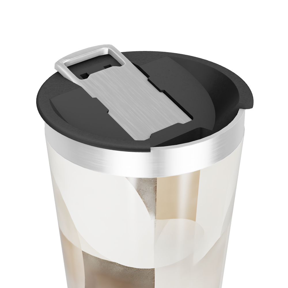 Copo Térmico - Geométrico Bege Aço Inox
