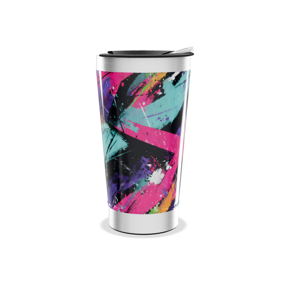 Copo Térmico - Design Colorido Abstrato