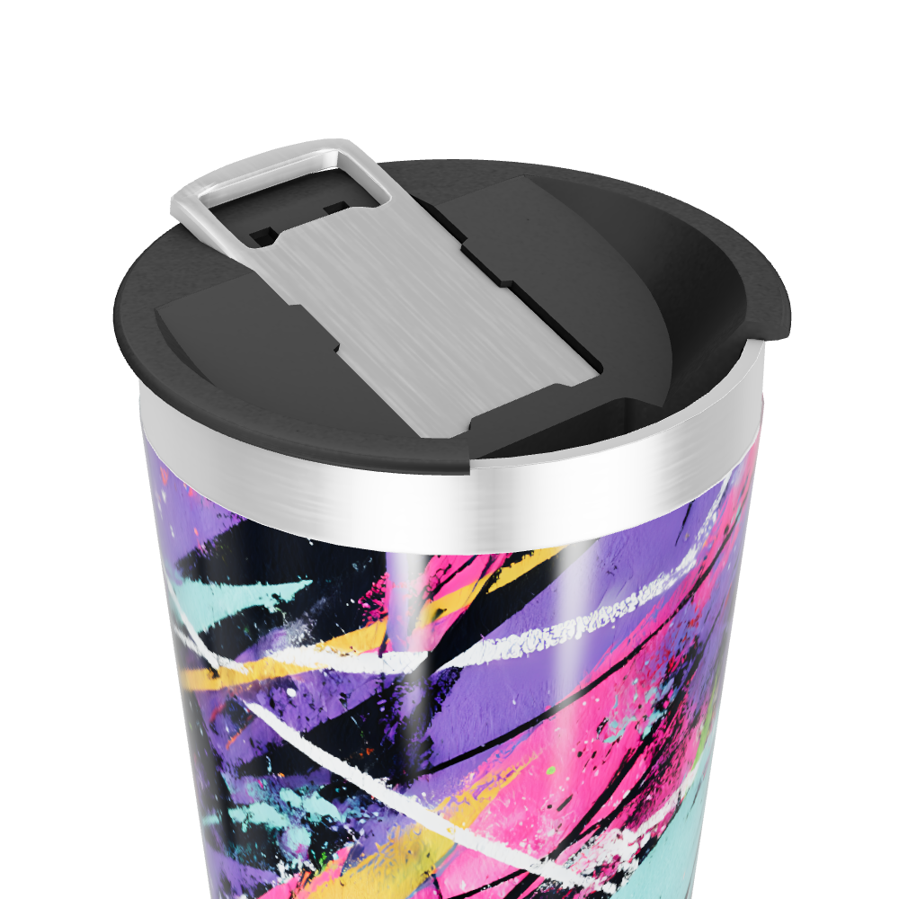 Copo Térmico - Design Colorido Abstrato
