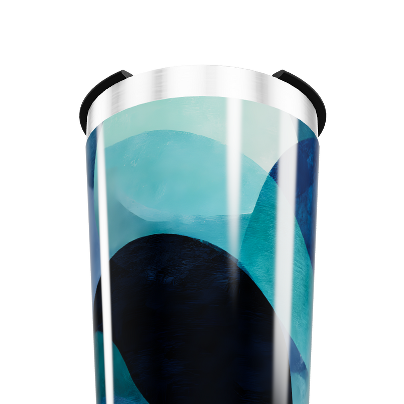 Copo Térmico - Estampa Azul Abstrata