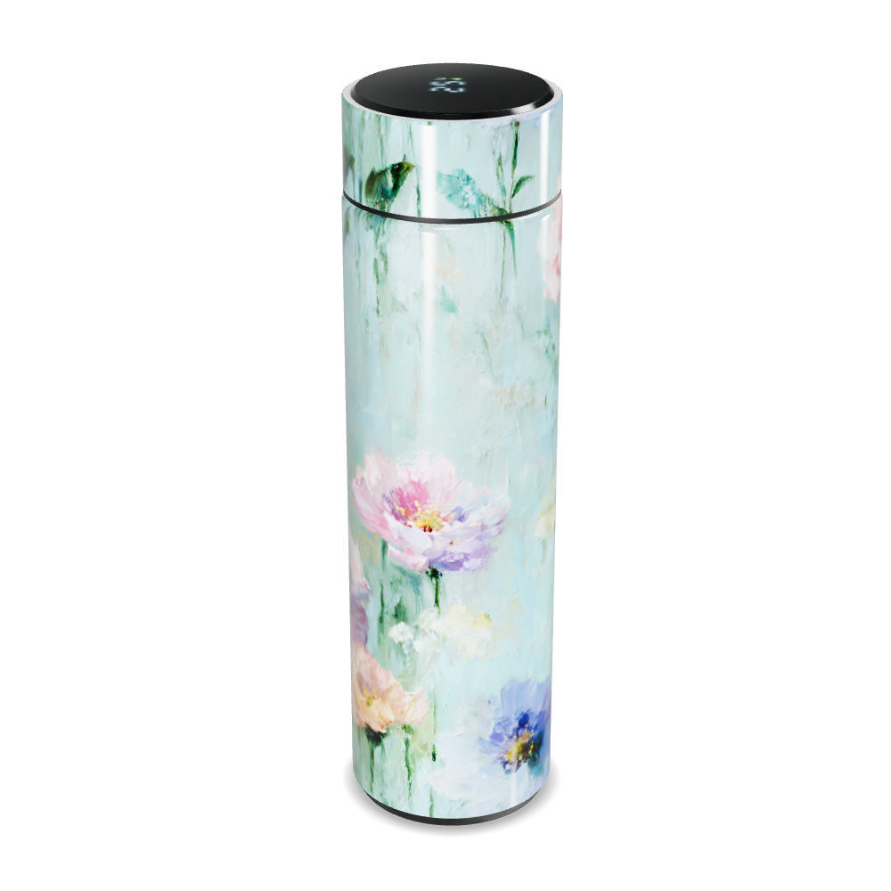 Garrafa Térmica Touch - Floral Pintura Azul