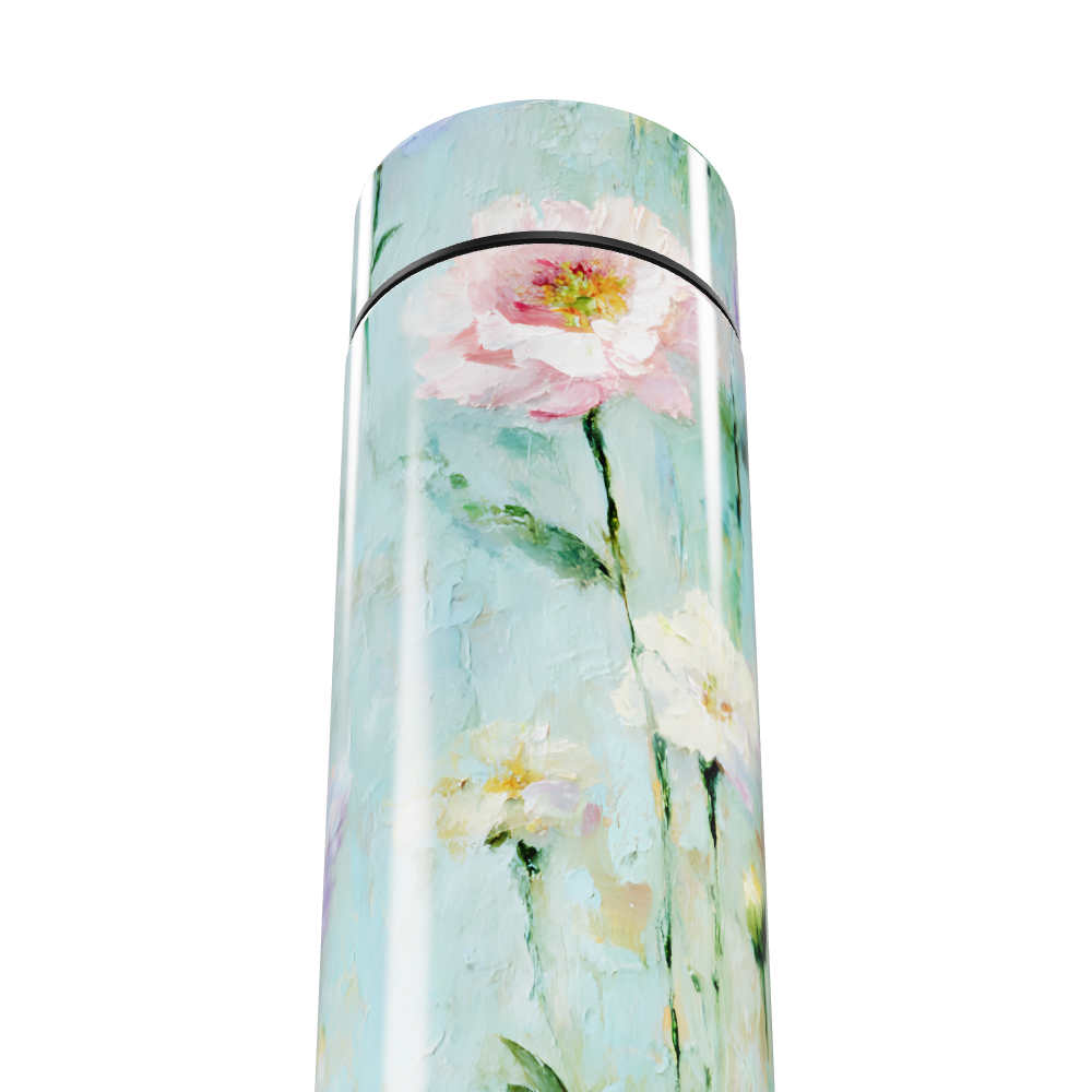 Garrafa Térmica Touch - Floral Pintura Azul