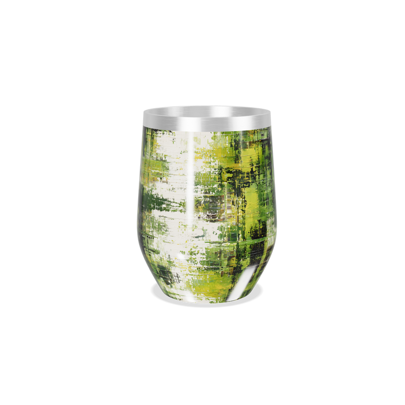 Copo Térmico Slim - Estampa Abstrata Verde