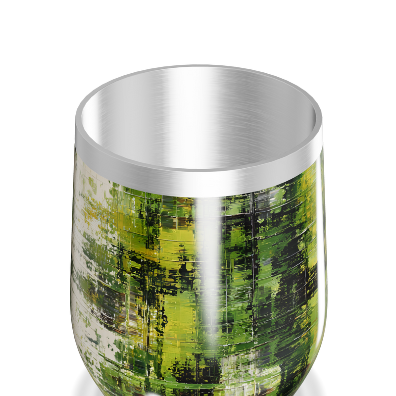 Copo Térmico Slim - Estampa Abstrata Verde