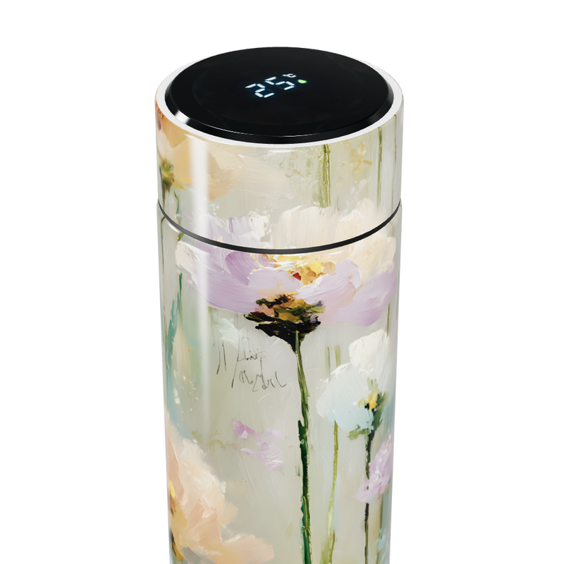 Garrafa Térmica Touch - Floral com Display Digital