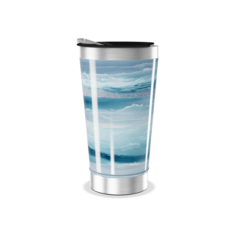 Copo Térmico - Azul Marmorizado Inox