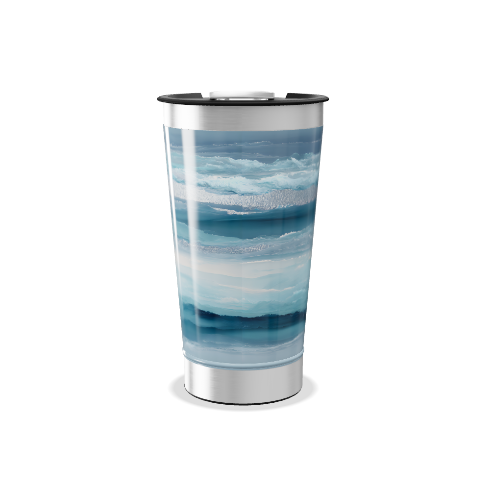 Copo Térmico - Azul Marmorizado Inox