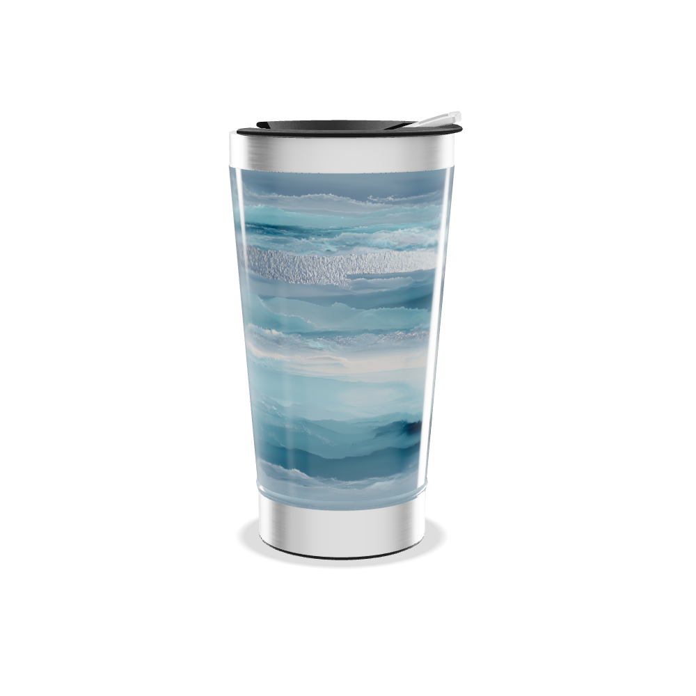 Copo Térmico - Azul Marmorizado Inox