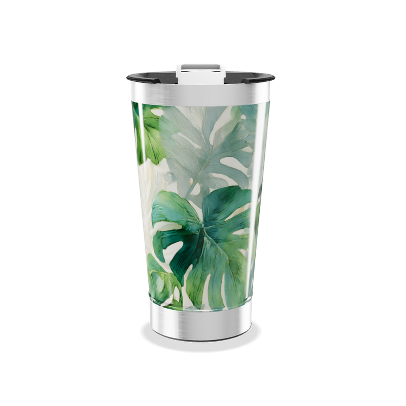 Copo Térmico - Folhagem Verde Aço Inox