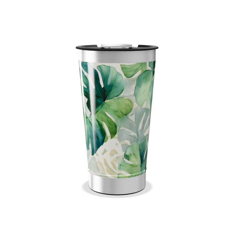 Copo Térmico - Folhagem Verde Aço Inox