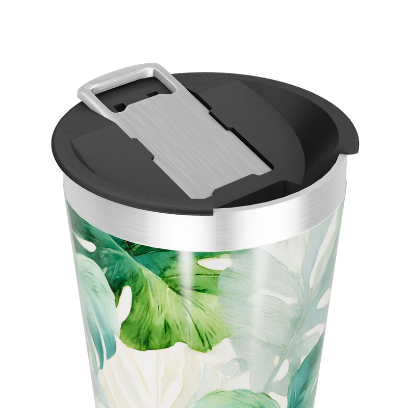 Copo Térmico - Folhagem Verde Aço Inox