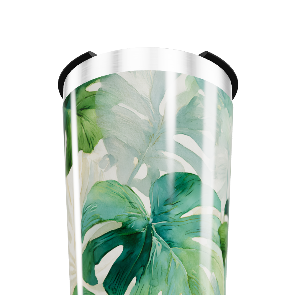 Copo Térmico - Folhagem Verde Aço Inox