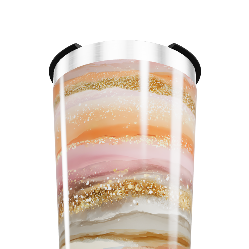 Copo Térmico - Estampa Marmorizada Colorida