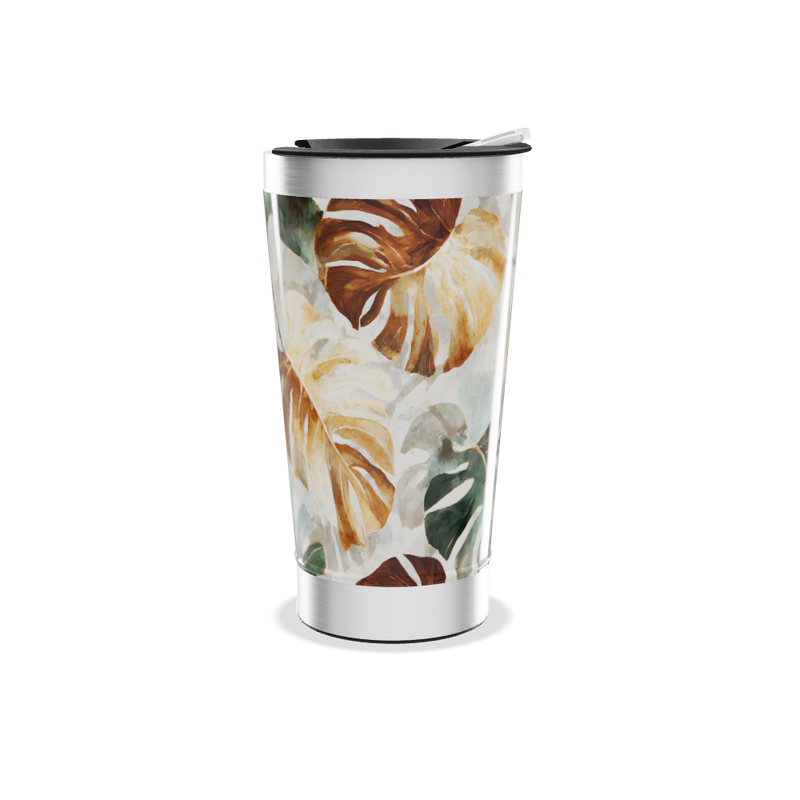 Copo Térmico - Folhas Tropicais Coloridas