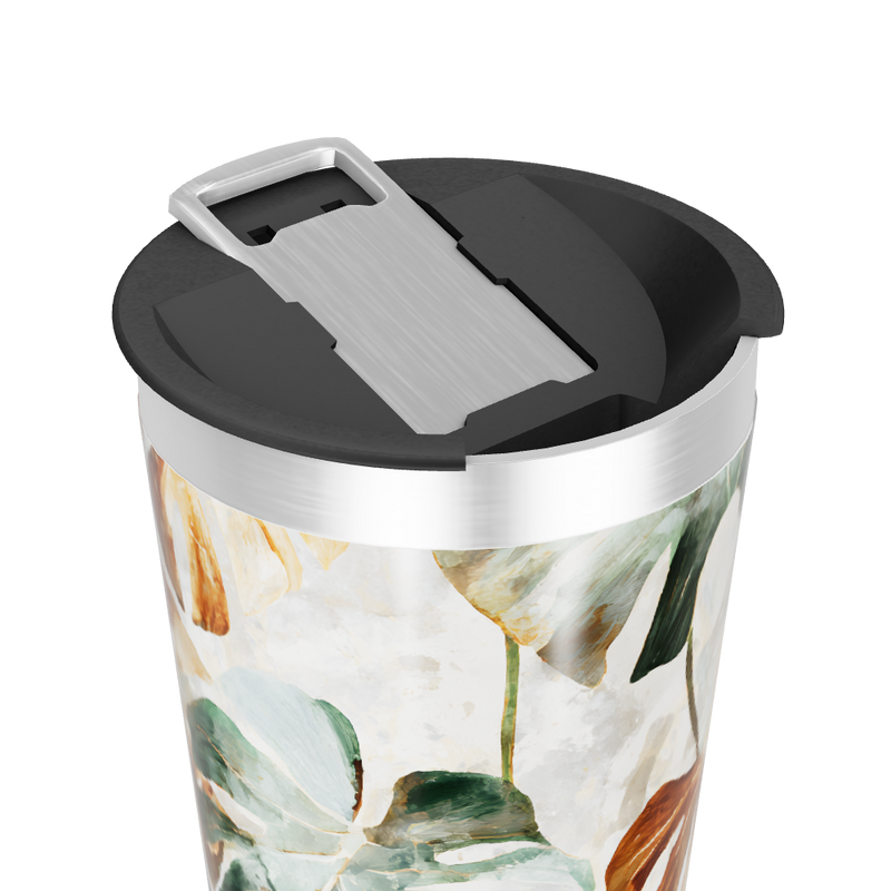 Copo Térmico - Folhas Tropicais Coloridas