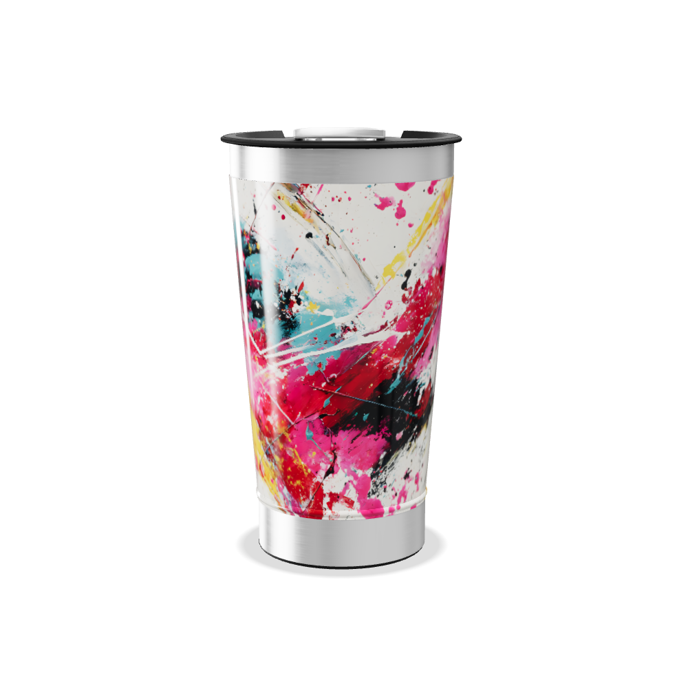 Copo Térmico - Estampa Abstrata Colorida