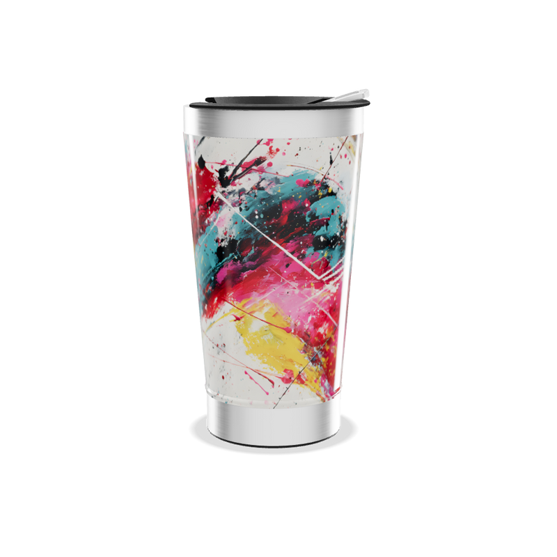 Copo Térmico - Estampa Abstrata Colorida