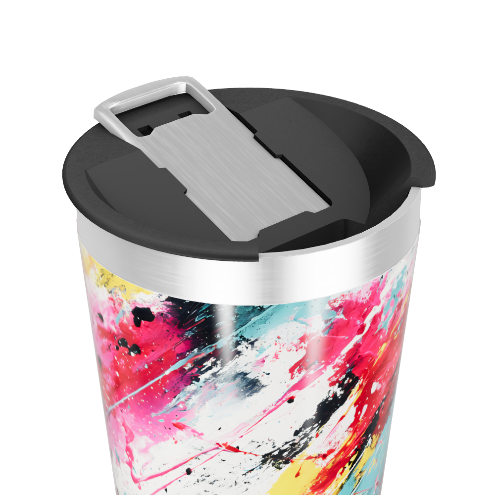 Copo Térmico - Estampa Abstrata Colorida