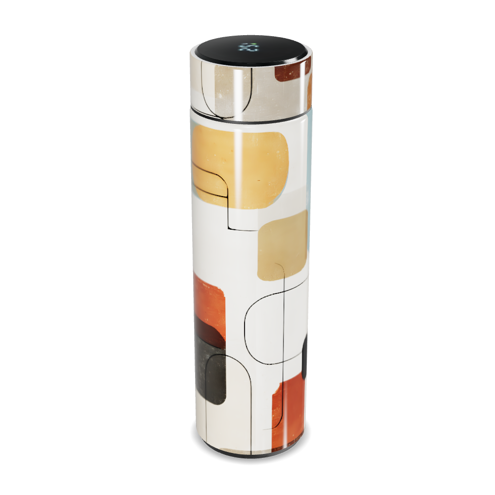 Garrafa Térmica Touch - Estampa Geométrica Colorida