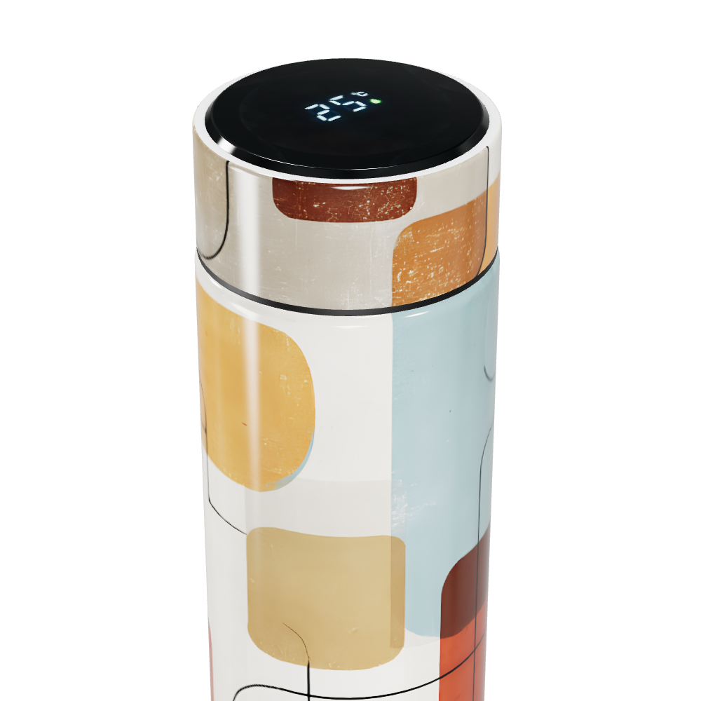 Garrafa Térmica Touch - Estampa Geométrica Colorida