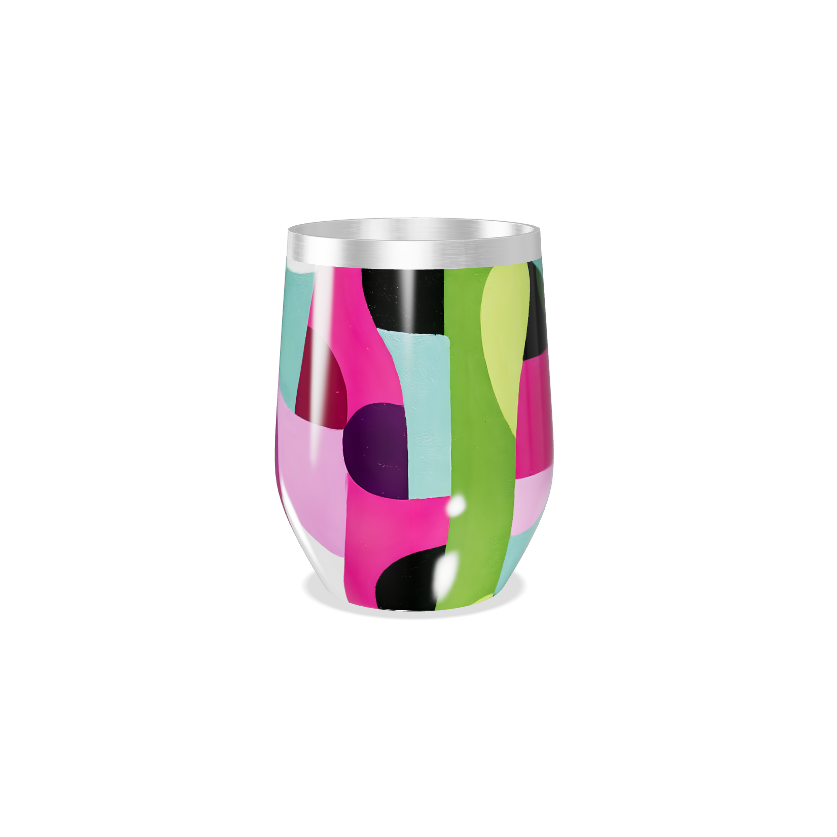 Copo Térmico Slim - Abstrato Colorido Aço Inox